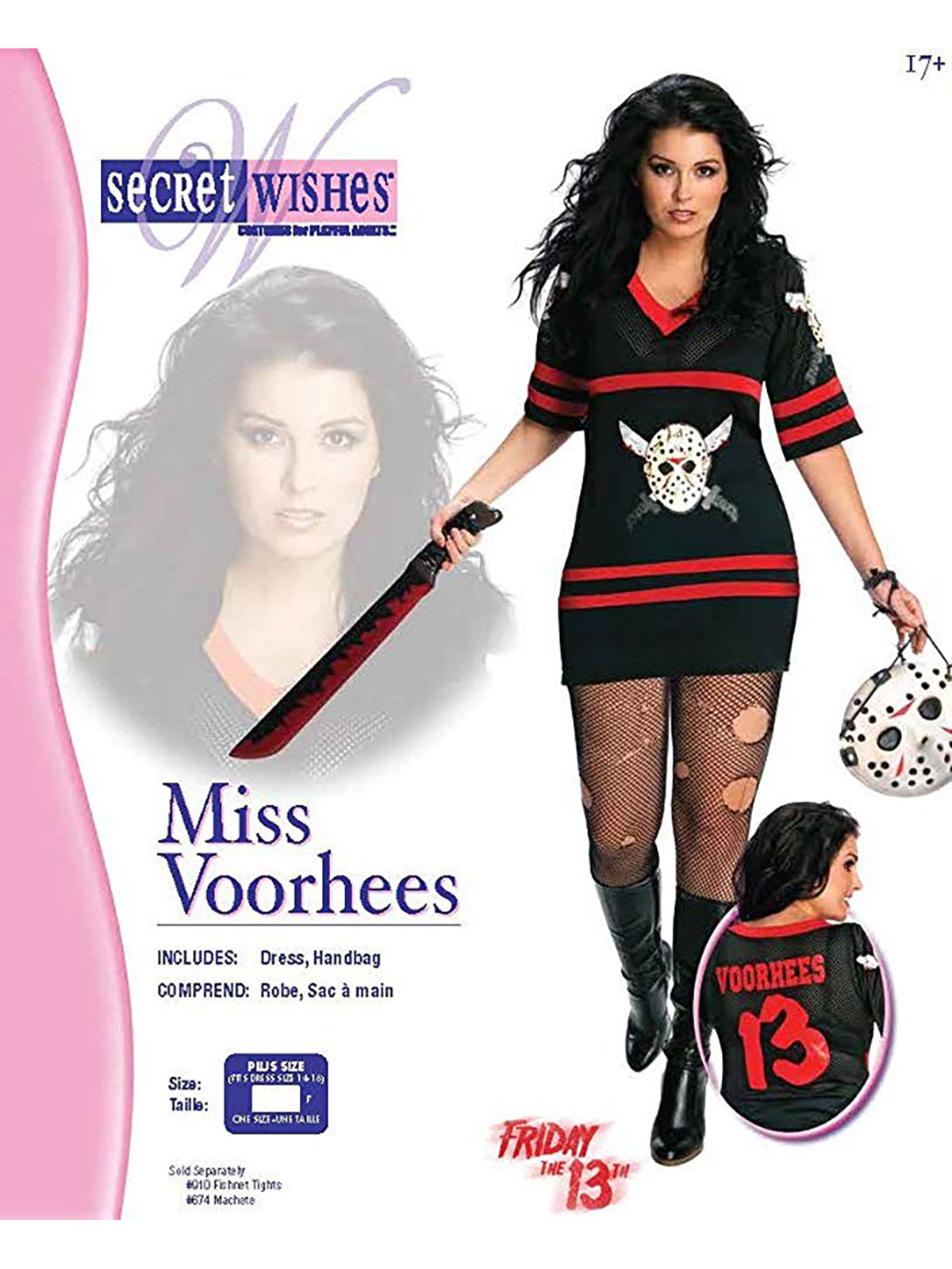 Friday The 13th Miss Voorhees Sexy Women's Costumes PLUS