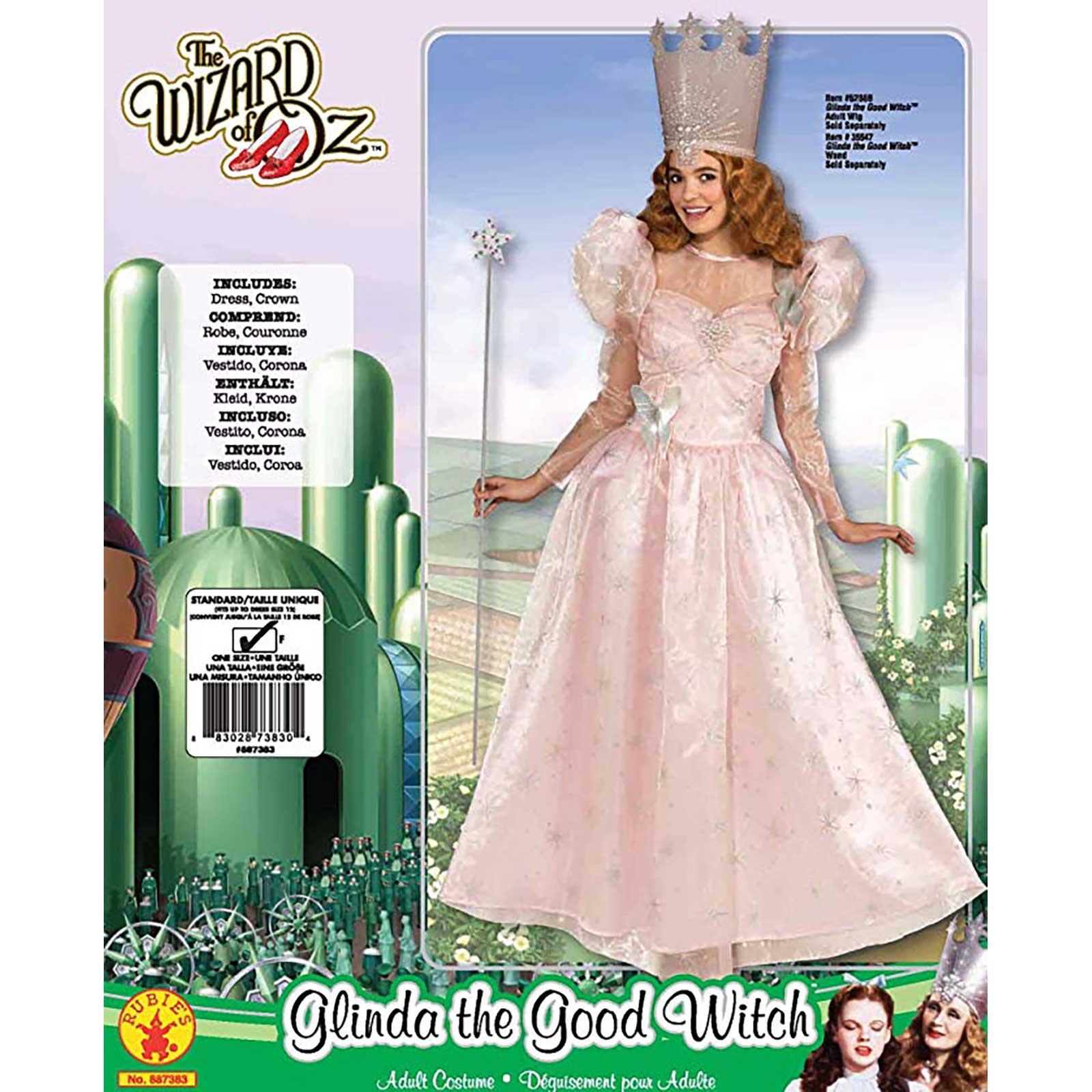 Wizard of Oz Glinda The Good Witch Deluxe Women's Costumes PLUS