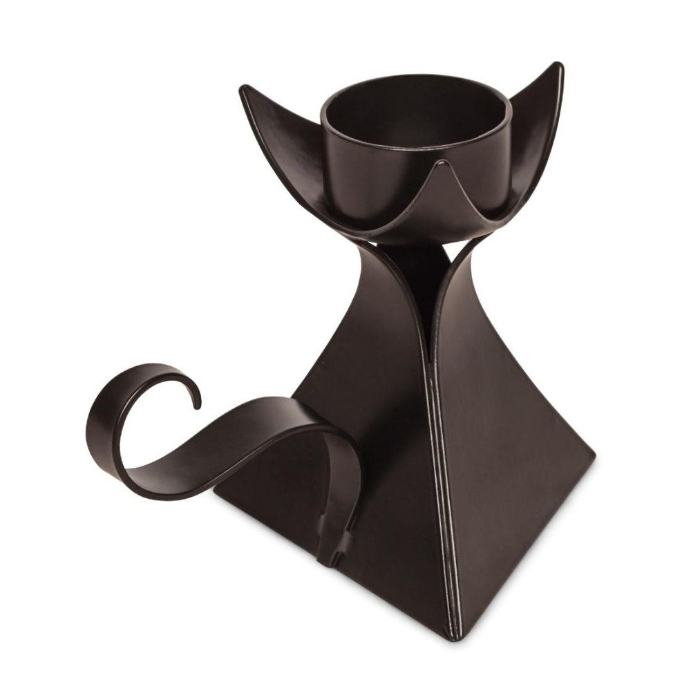 Decorative Black Tealight Candle Holder With Handle