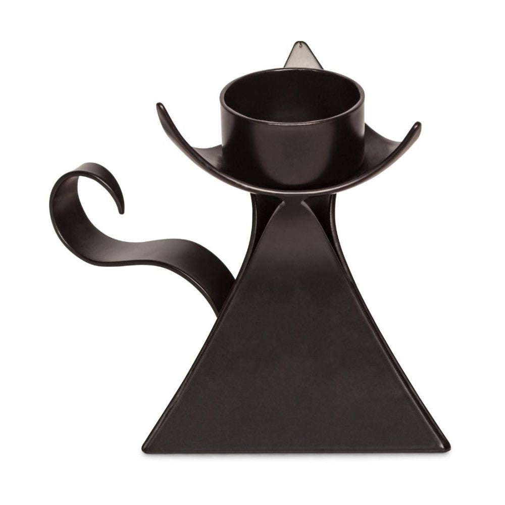 Decorative Black Tealight Candle Holder With Handle