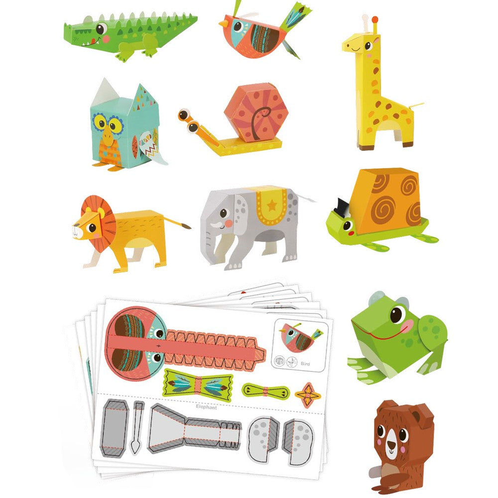 3D Origami Paper Craft Kit - Animals