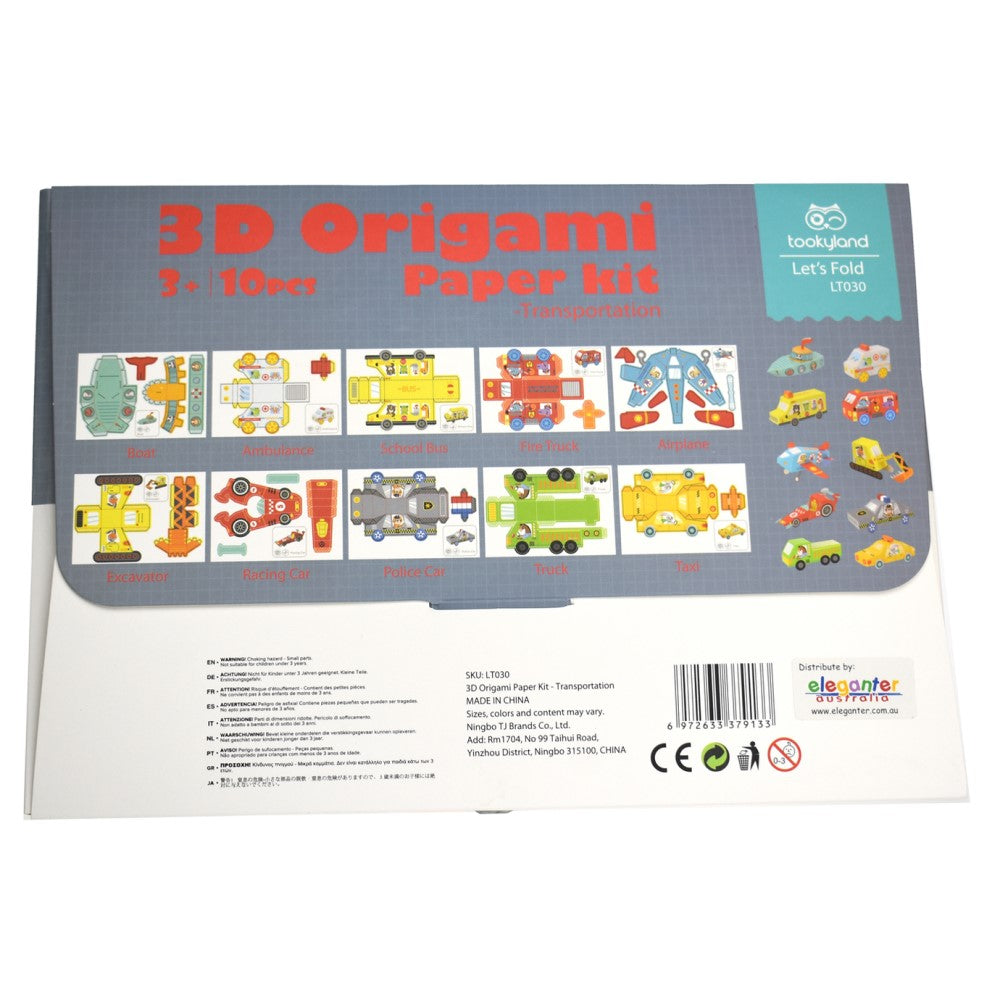 3D Origami Paper Craft Kit - Automobiles