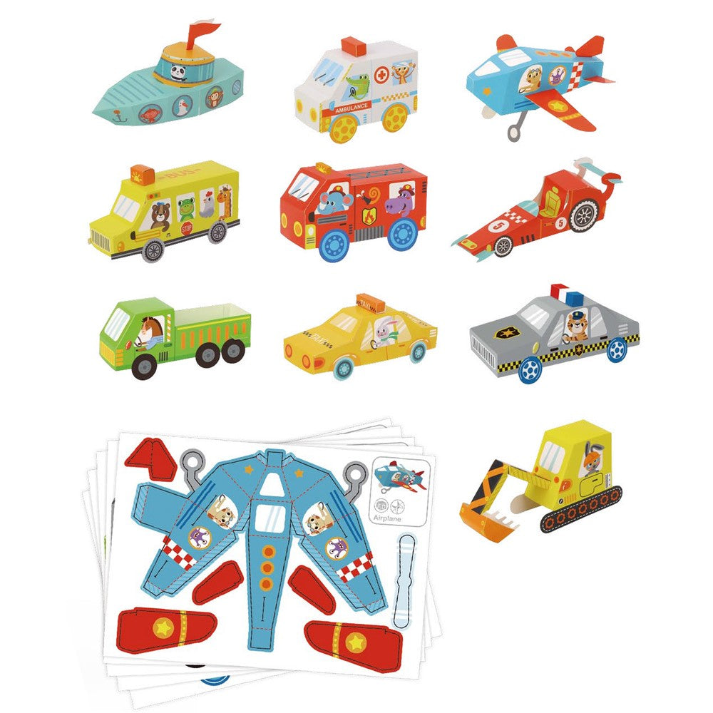 3D Origami Paper Craft Kit - Automobiles