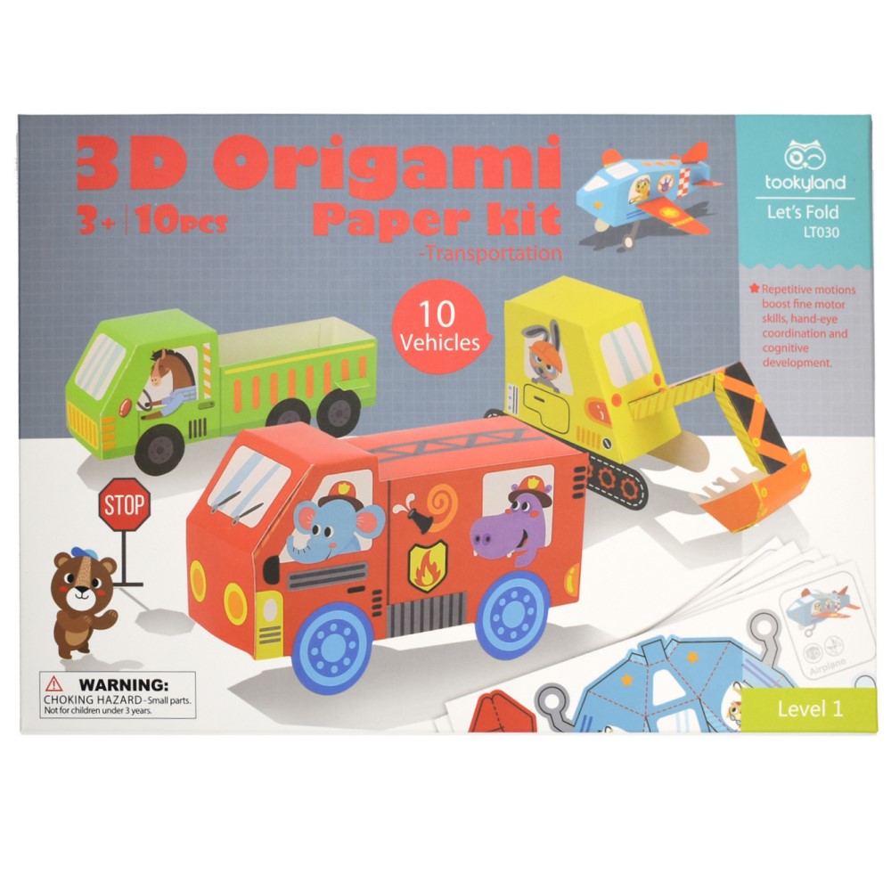 3D Origami Paper Craft Kit - Automobiles