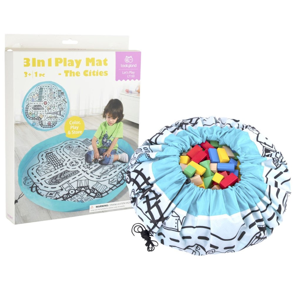 3 In 1 Play Mat 90cms Cities Design