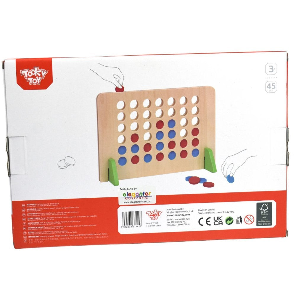 4 In A Row Wooden Family Game