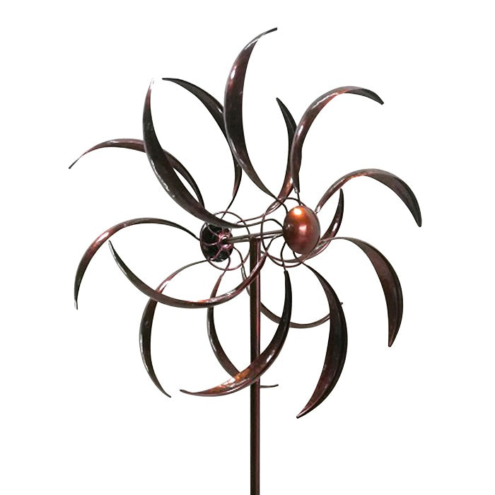 Double Sided Garden Wind Spinner - Bronze