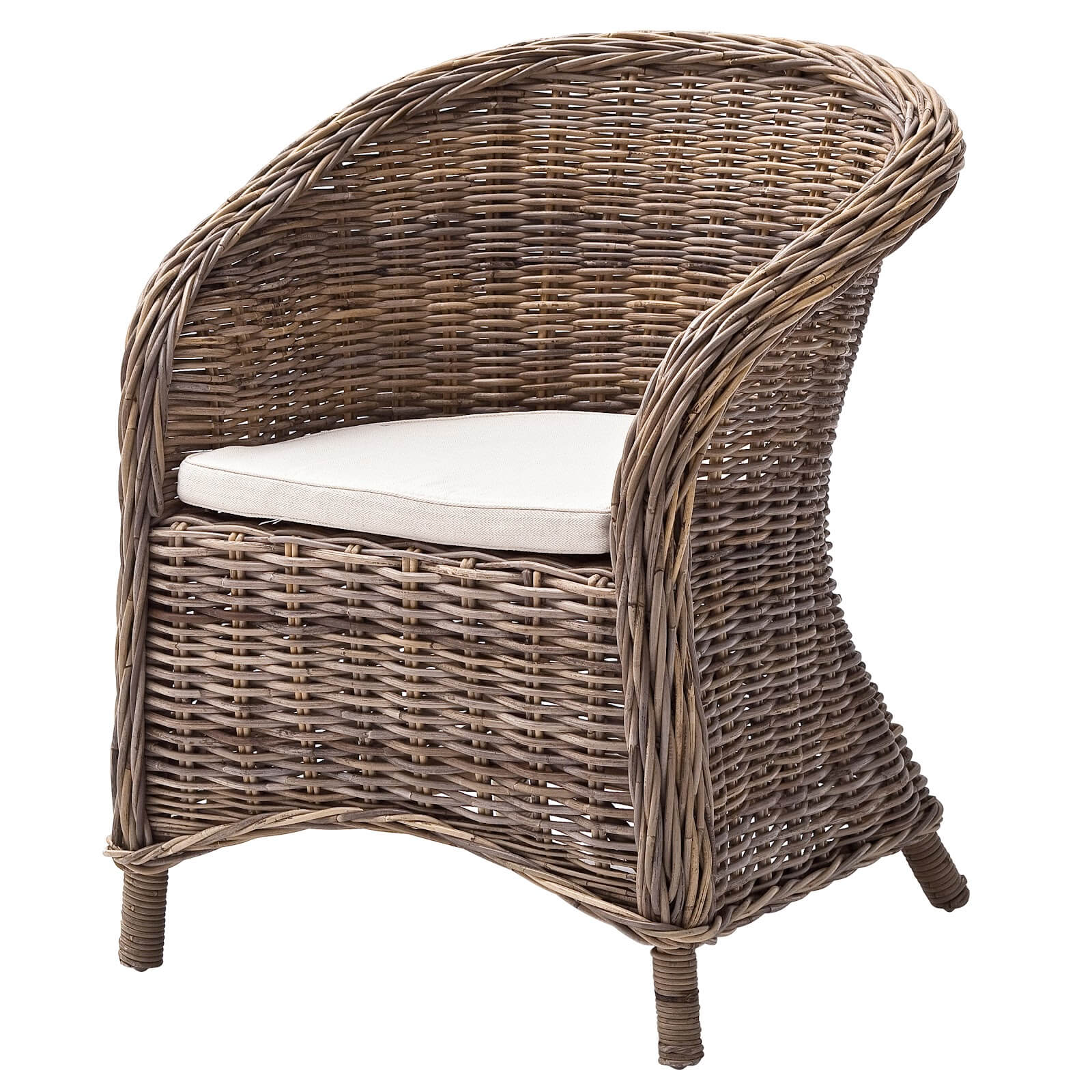 Classic Design Wicker Cozy Armchair (Set of 2)