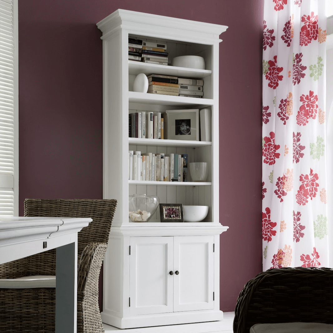 Solo Kitchen Hutch Unit 2 Doors 5 Shelves (3 Adjustable) White