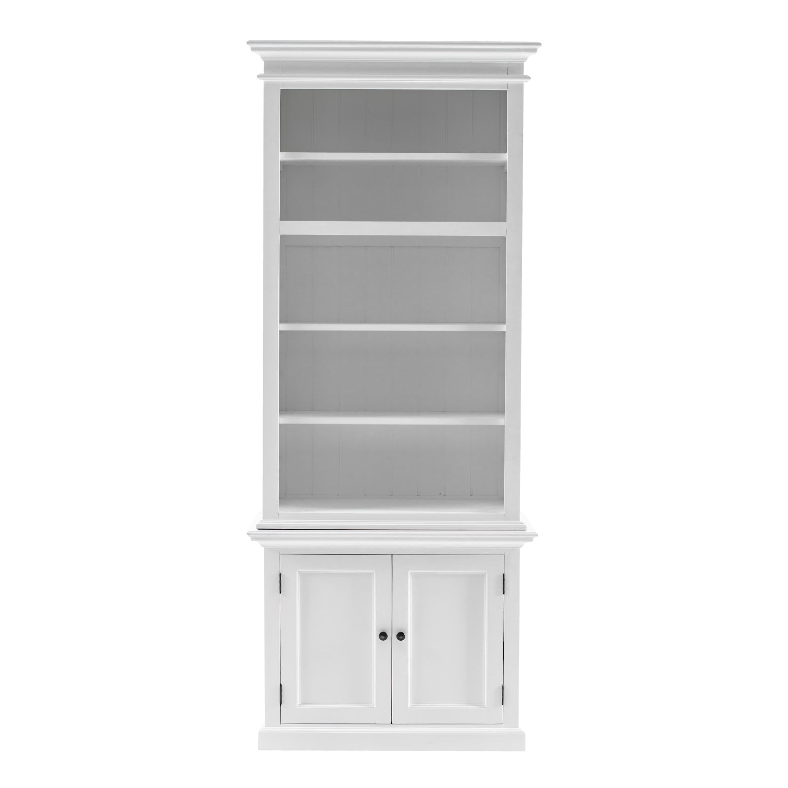 Solo Kitchen Hutch Unit 2 Doors 5 Shelves (3 Adjustable) White