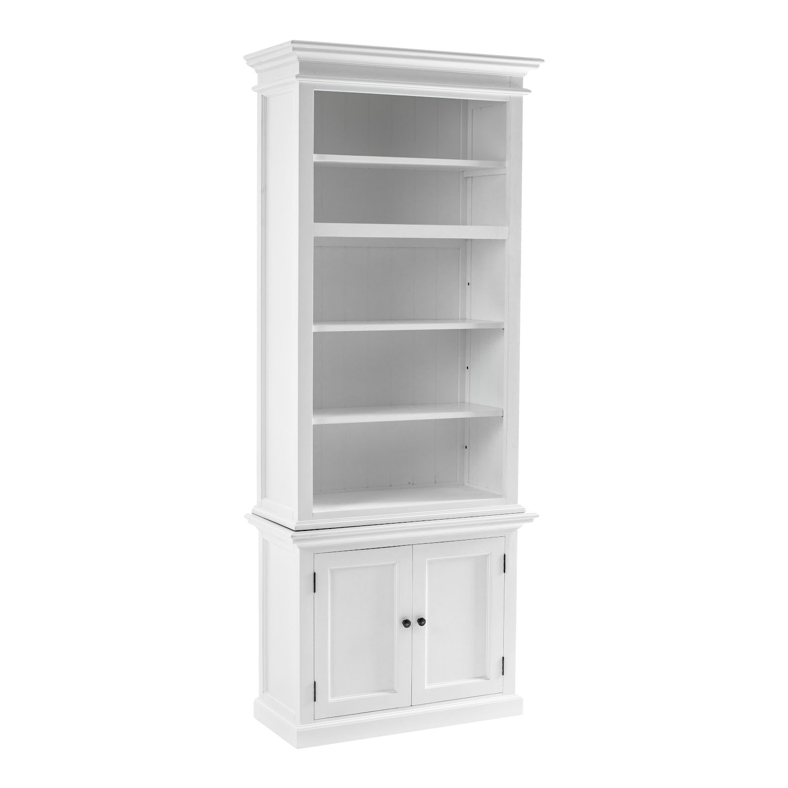 Solo Kitchen Hutch Unit 2 Doors 5 Shelves (3 Adjustable) White