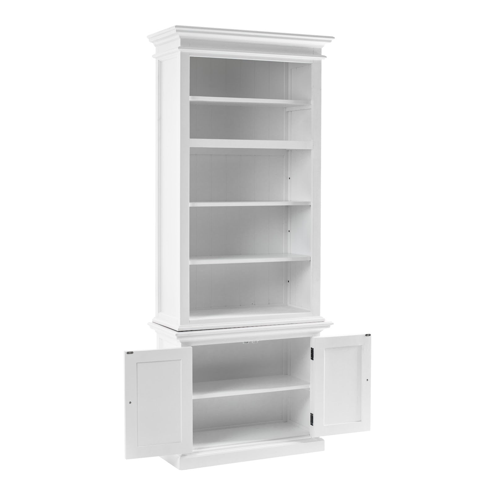 Solo Kitchen Hutch Unit 2 Doors 5 Shelves (3 Adjustable) White