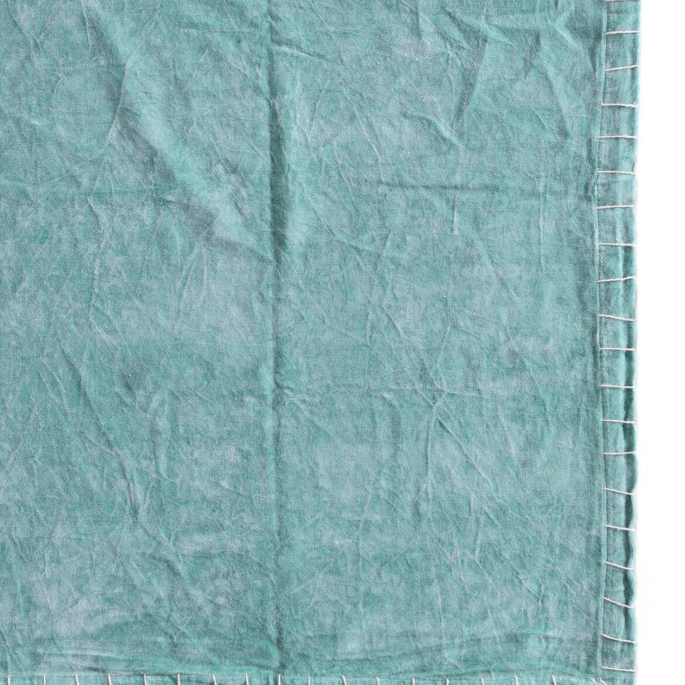 Luxury Rustic Cotton Velvet Throw - Rustic Blue