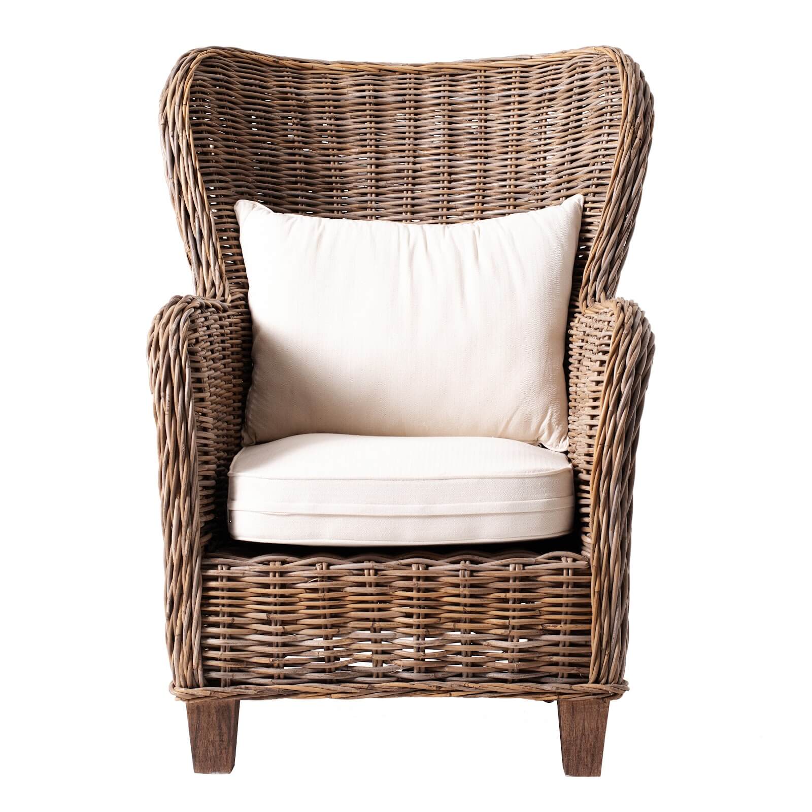 Wingback Classic Rattan Armchair - King Size