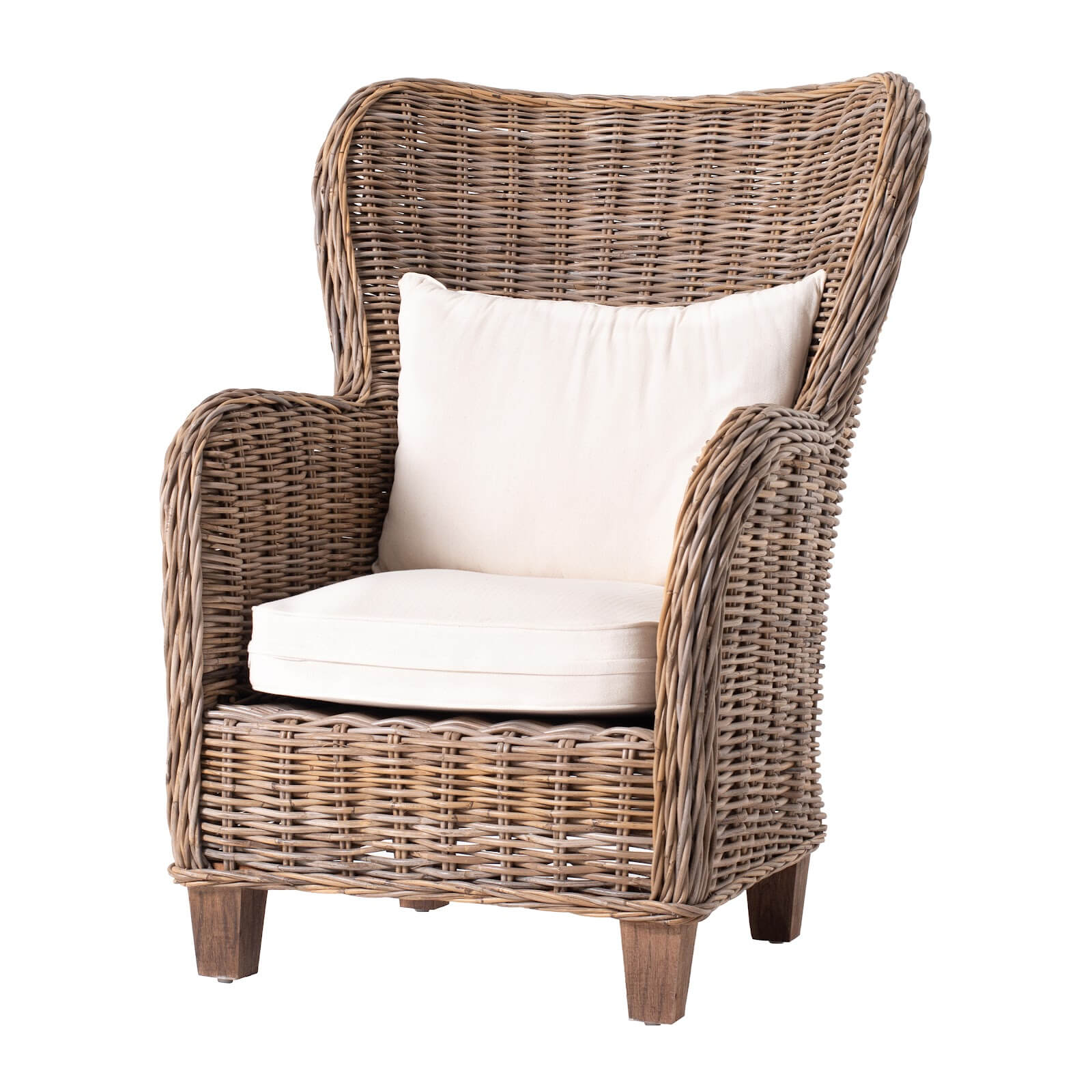 Wingback Classic Rattan Armchair - King Size