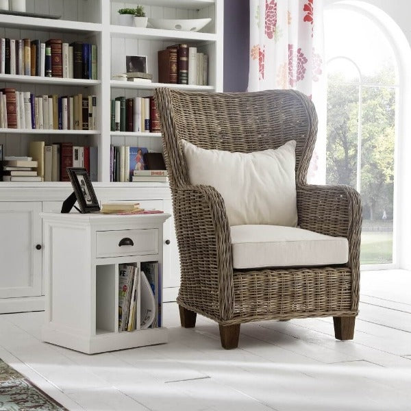 Wingback Classic Rattan Armchair - King Size