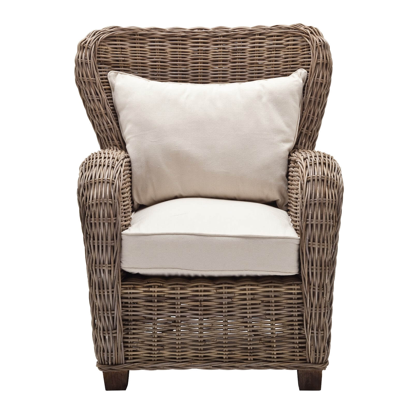 Wingback Classic Rattan Armchair - Queen Size