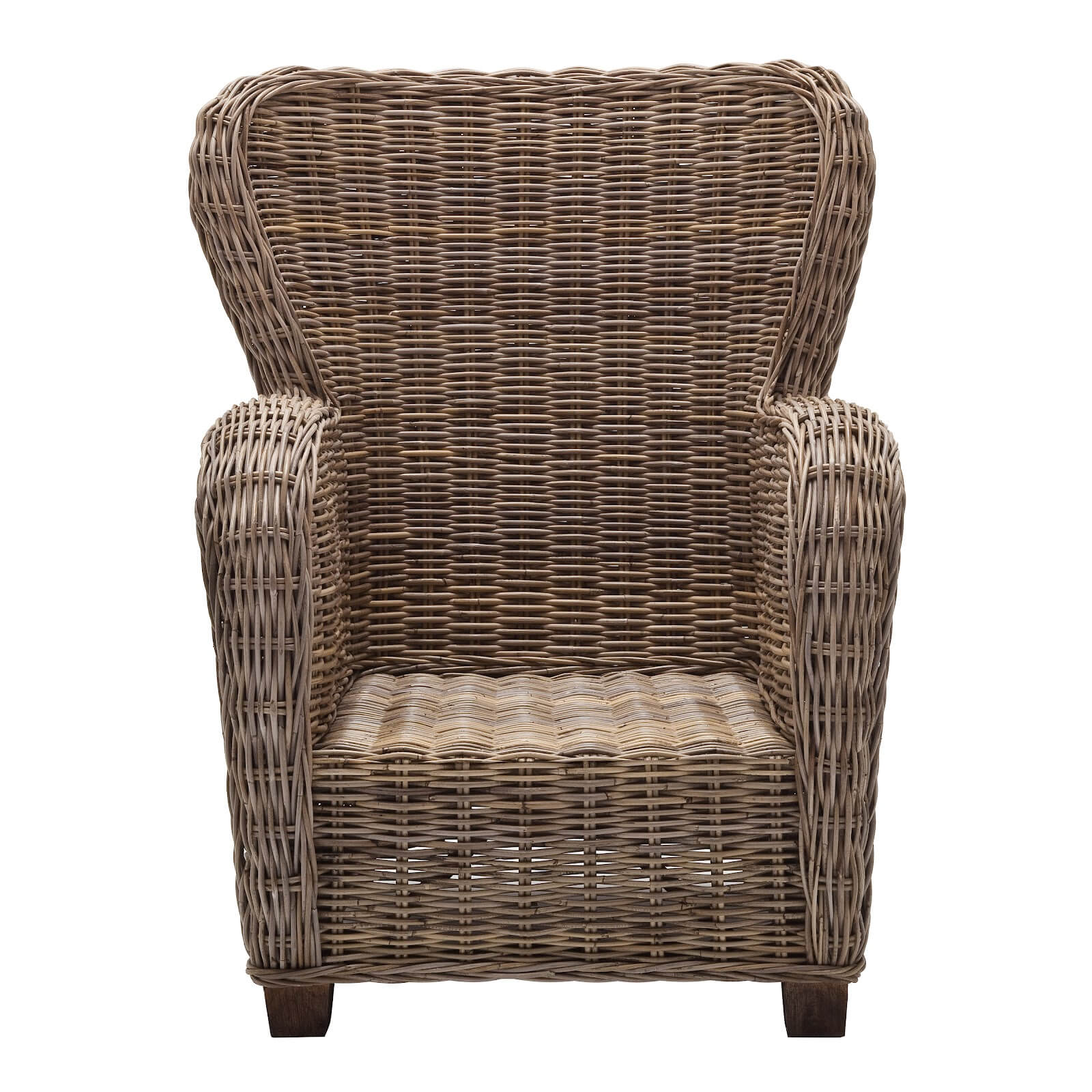 Wingback Classic Rattan Armchair - Queen Size