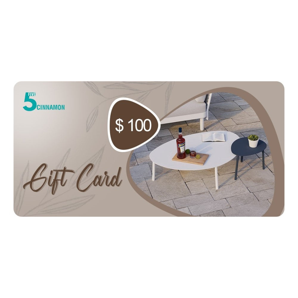 Five Cinnamon eGift Cards (Select from 6 Denominations)