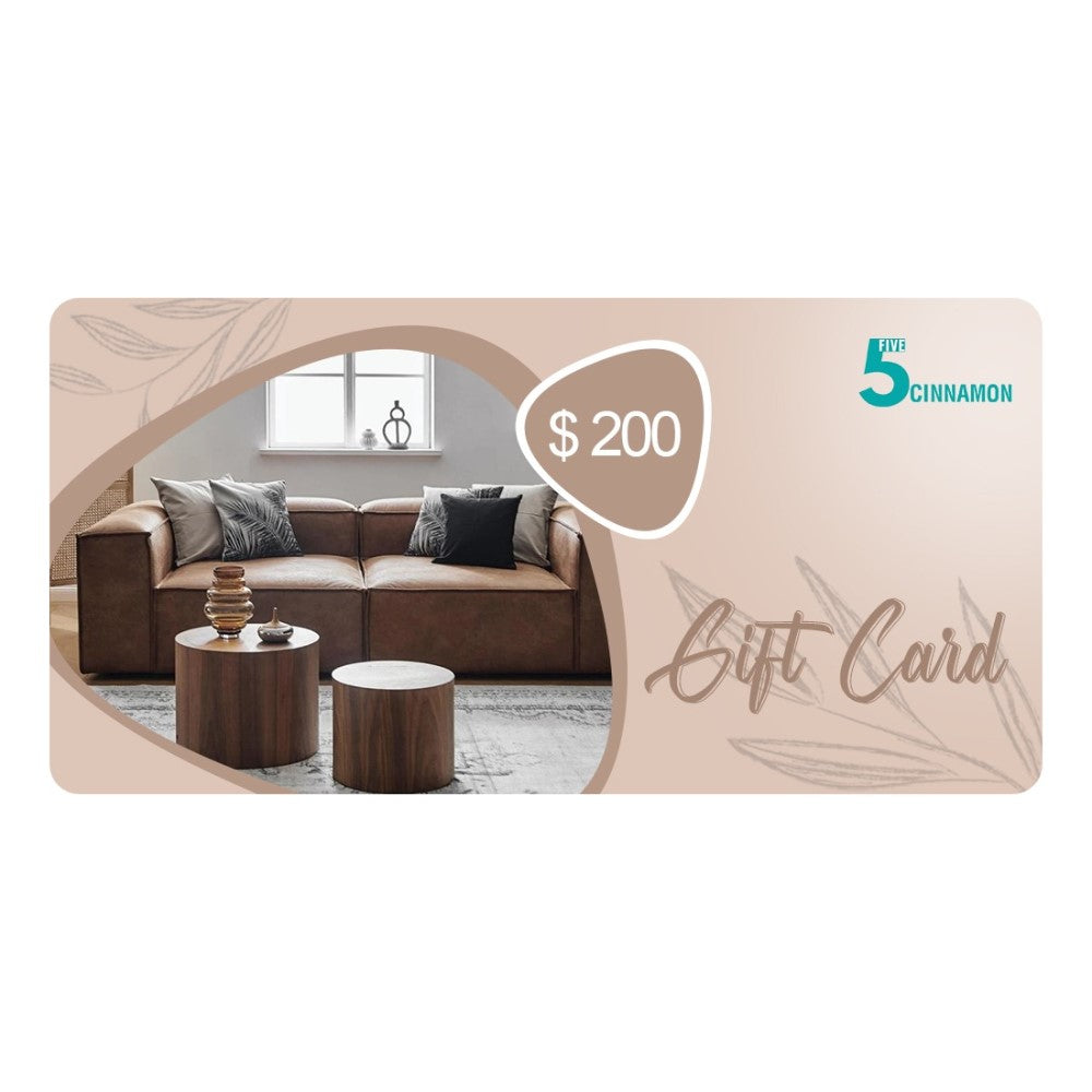 Five Cinnamon eGift Cards (Select from 6 Denominations)