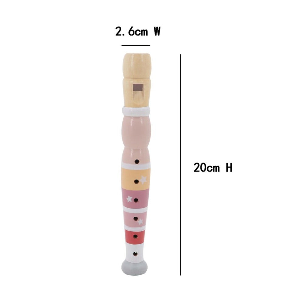 Kids Wooden Recorder Piccolo Musical Instrument (Sent at Random)