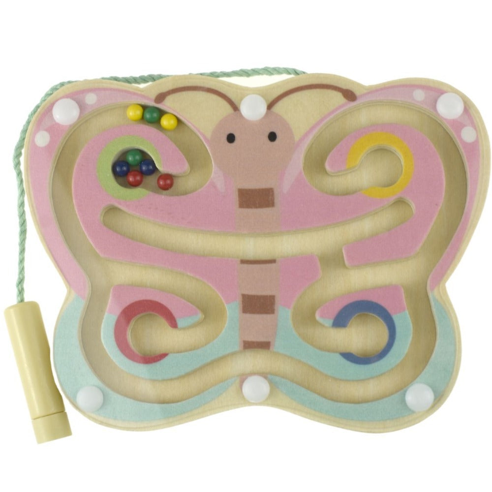 Kids Wooden Magnetic Maze Game - Butterfly