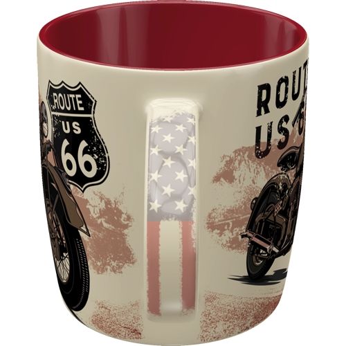 Route 66 Bike Map Ceramic Coffee Mug