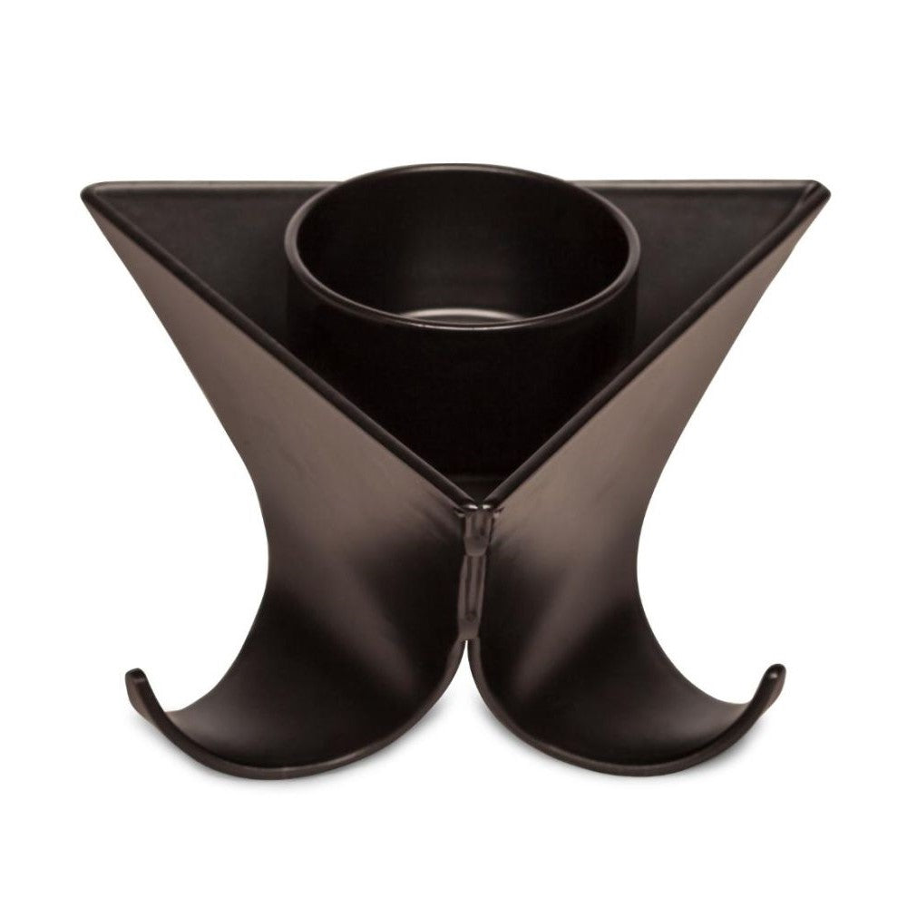 Set of 3 Decorative Black Tealight Candle Holders