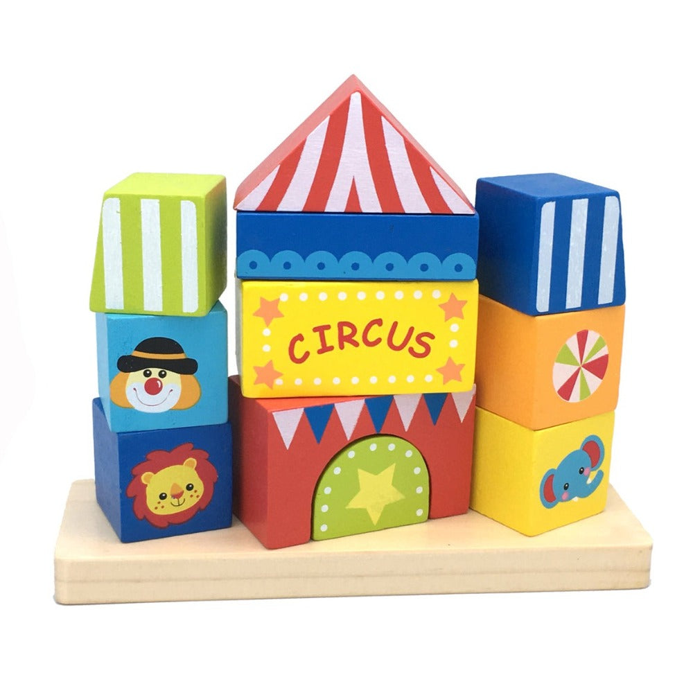 Toddlers Wooden Stacking Circus Tower