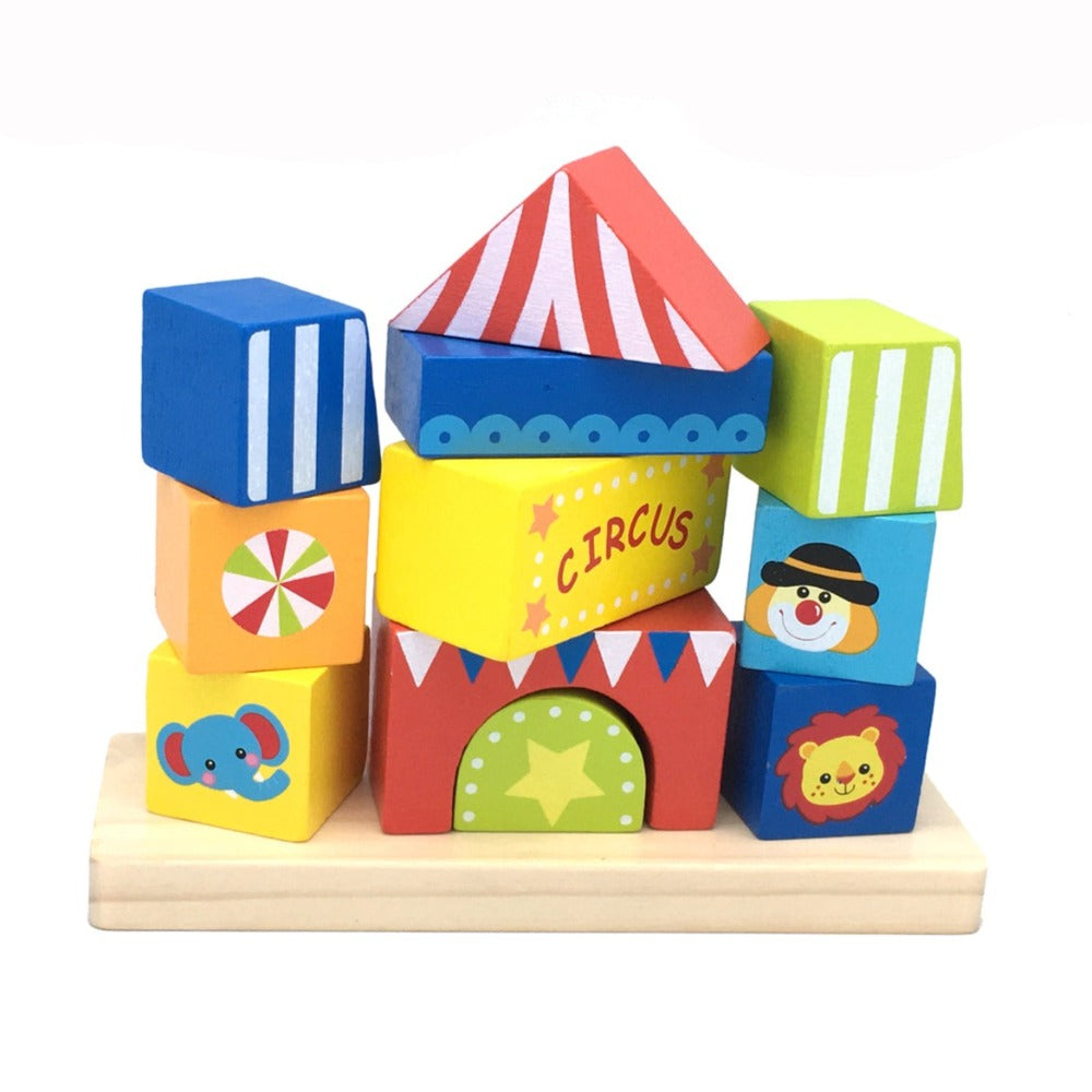 Toddlers Wooden Stacking Circus Tower