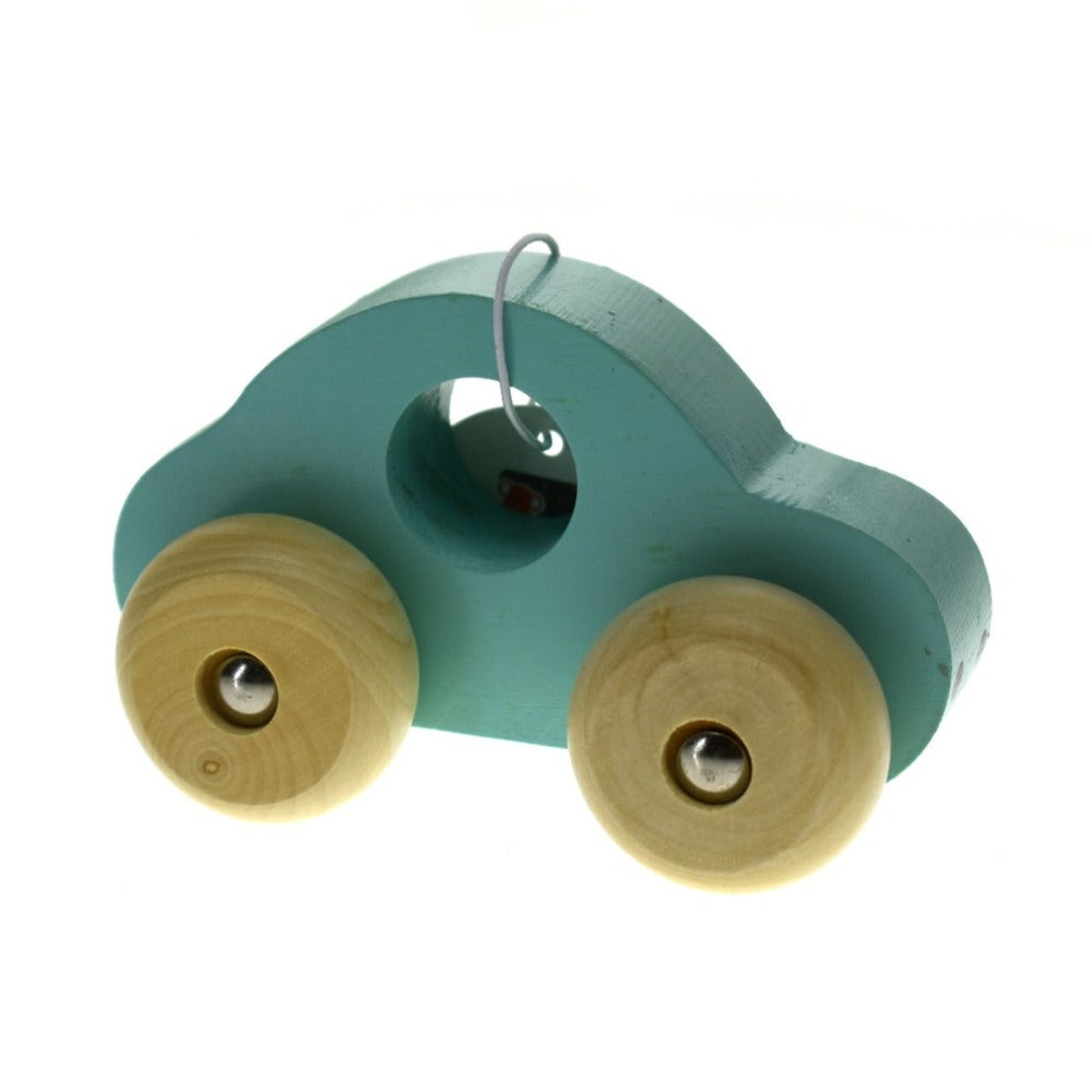 Pull Along Toddler Wooden Toy Car Green