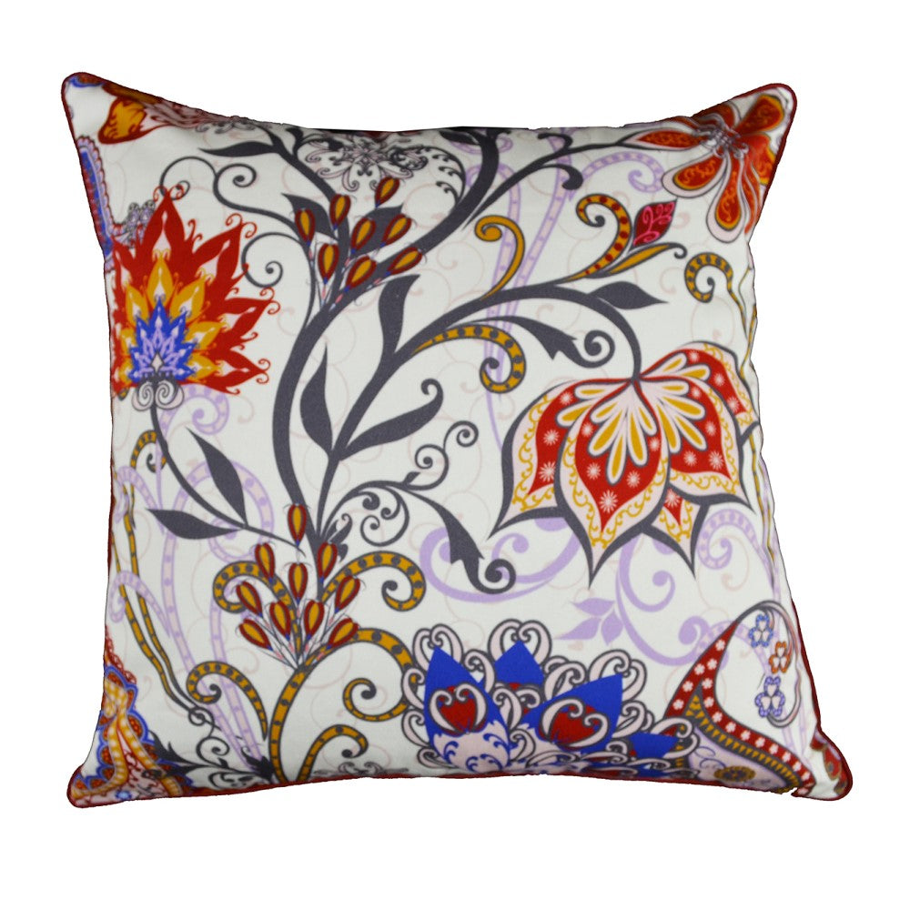 Floral Designer Cushion With Recycled Fill 45 X 45cms