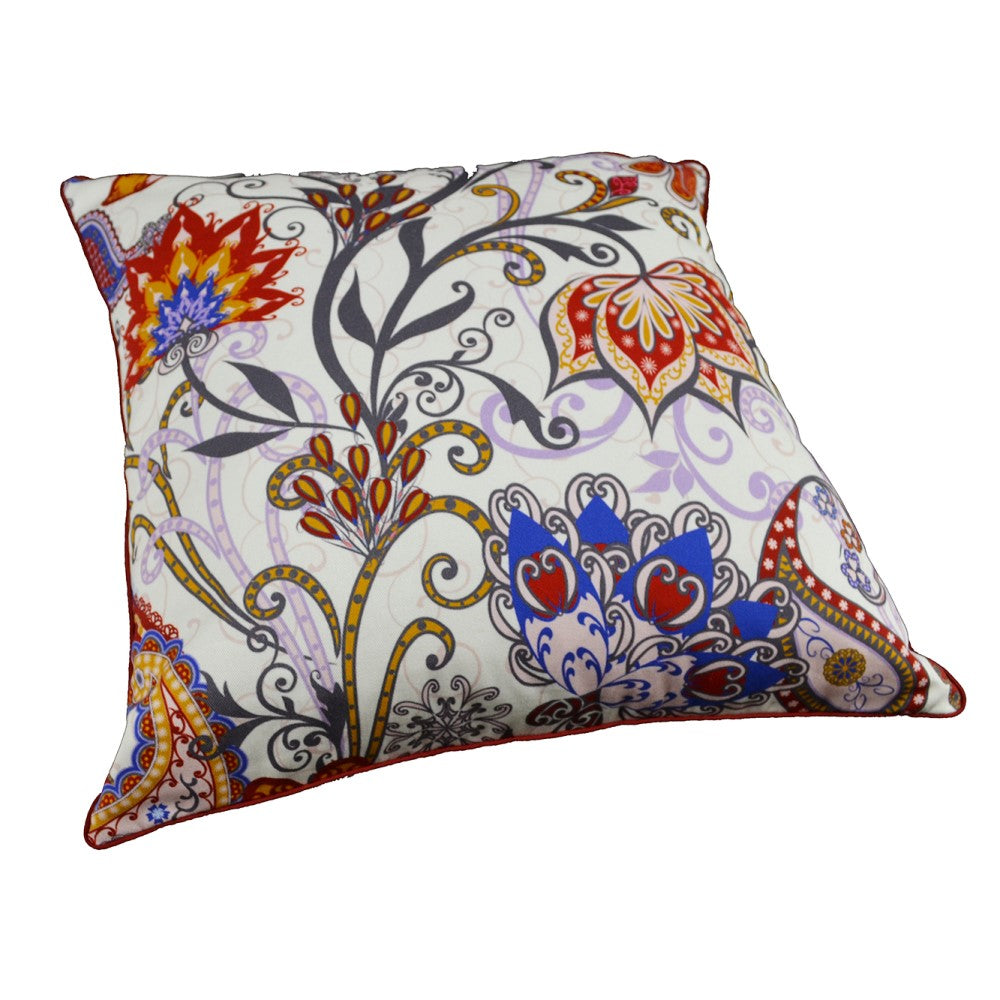 Floral Designer Cushion With Recycled Fill 45 X 45cms