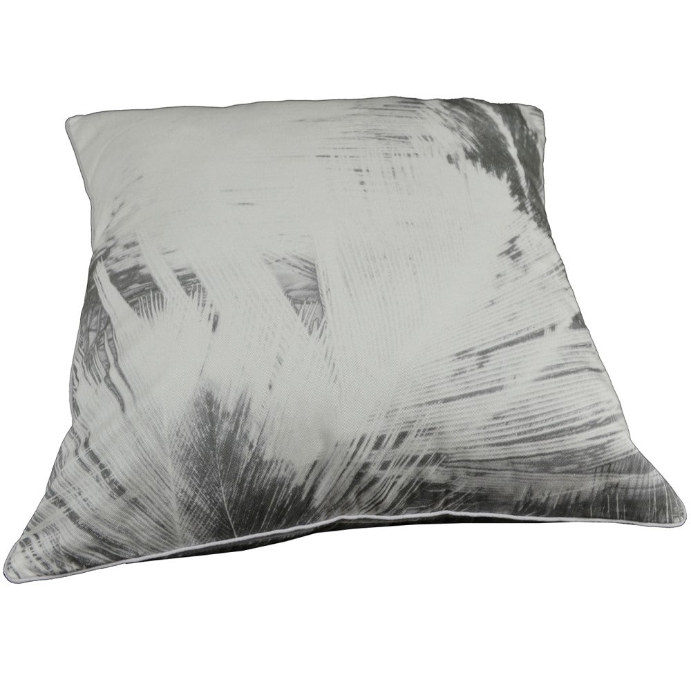 Grey Tone Feather Cushion With Recycled Fill 45 X 45cms