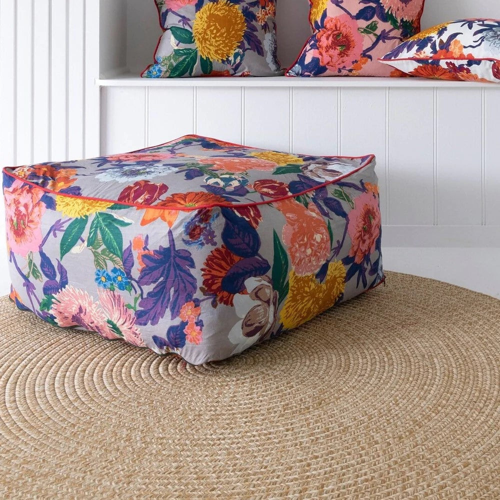 Jungle Paradise Inspired Ottoman Cover - Purple