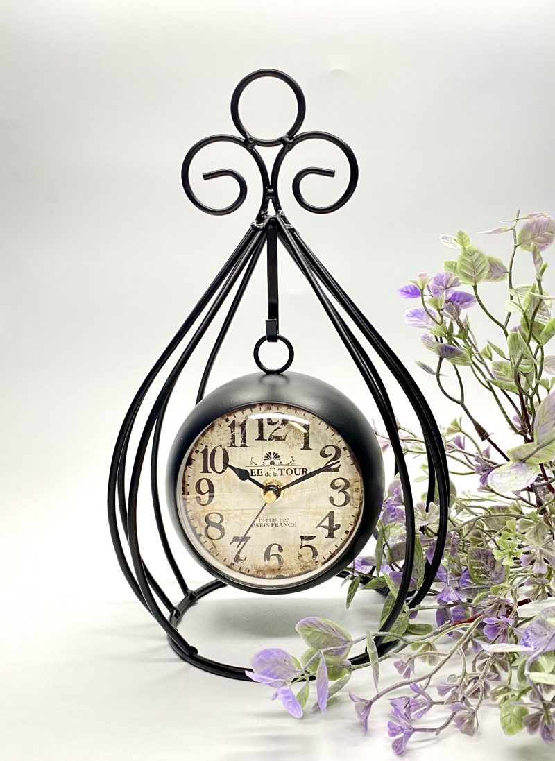 Art Home Decor Metal Hanging Table Clock - Available in 2 Colors