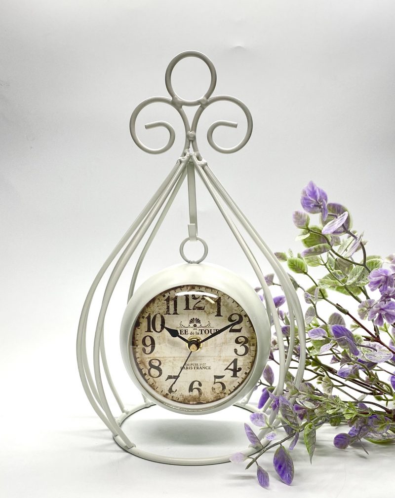 Art Home Decor Metal Hanging Table Clock - Available in 2 Colors