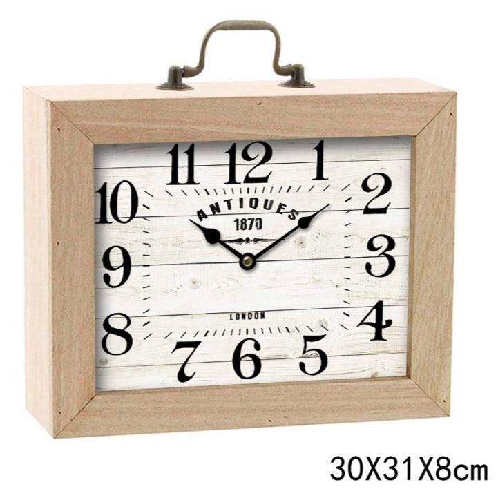 Contemporary Wooden Square Table Clock 30cms