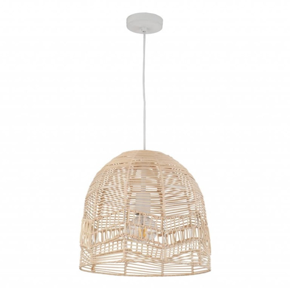 Natural Rattan Crescendo Ellipse Pendant Light