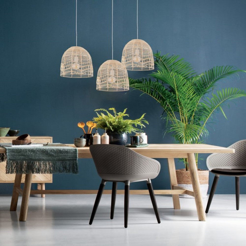 Natural Rattan Crescendo Ellipse Pendant Light