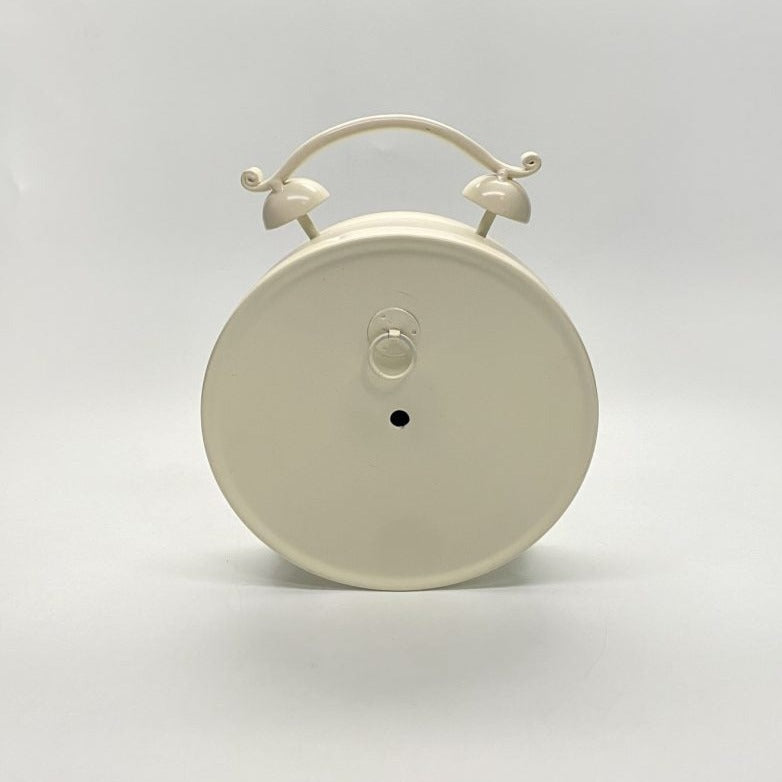 Paris Timepiece Two-Bell Table Clock - White