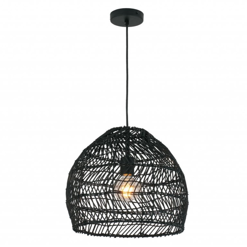 Rattan Celestial Ellipse Pendant Light