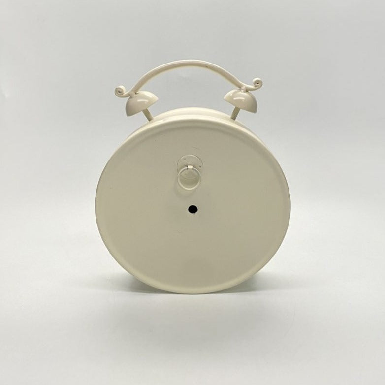 Timepiece Two-Bell Table Clock - White