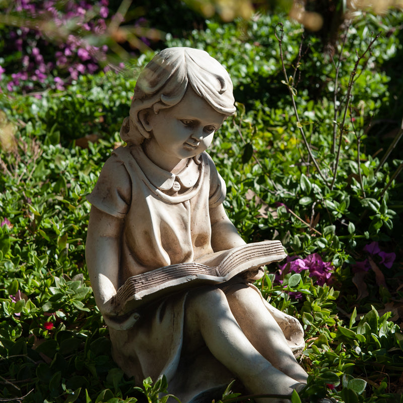 Sitting Girl Reading Statue