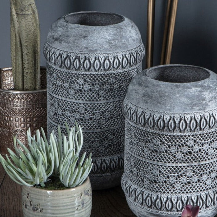 Bohemian Style Vase with Intricate Detailing