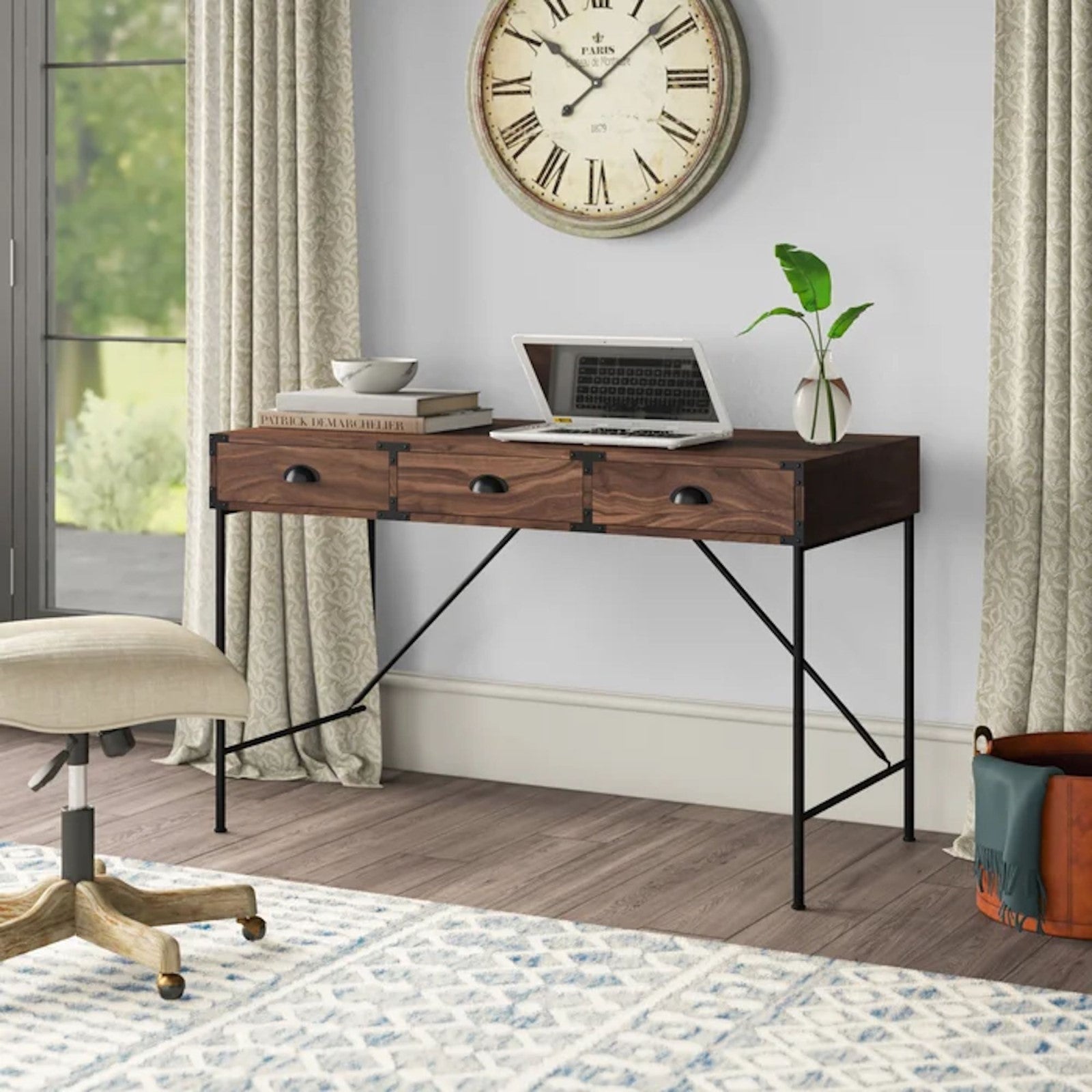 Contemporary 3-Drawer Writing Desk for Modern Living