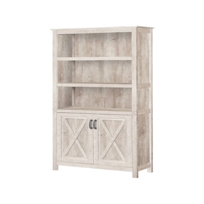 Engineered Wood 5 Shelves 2 Doors Sleek Bookcase