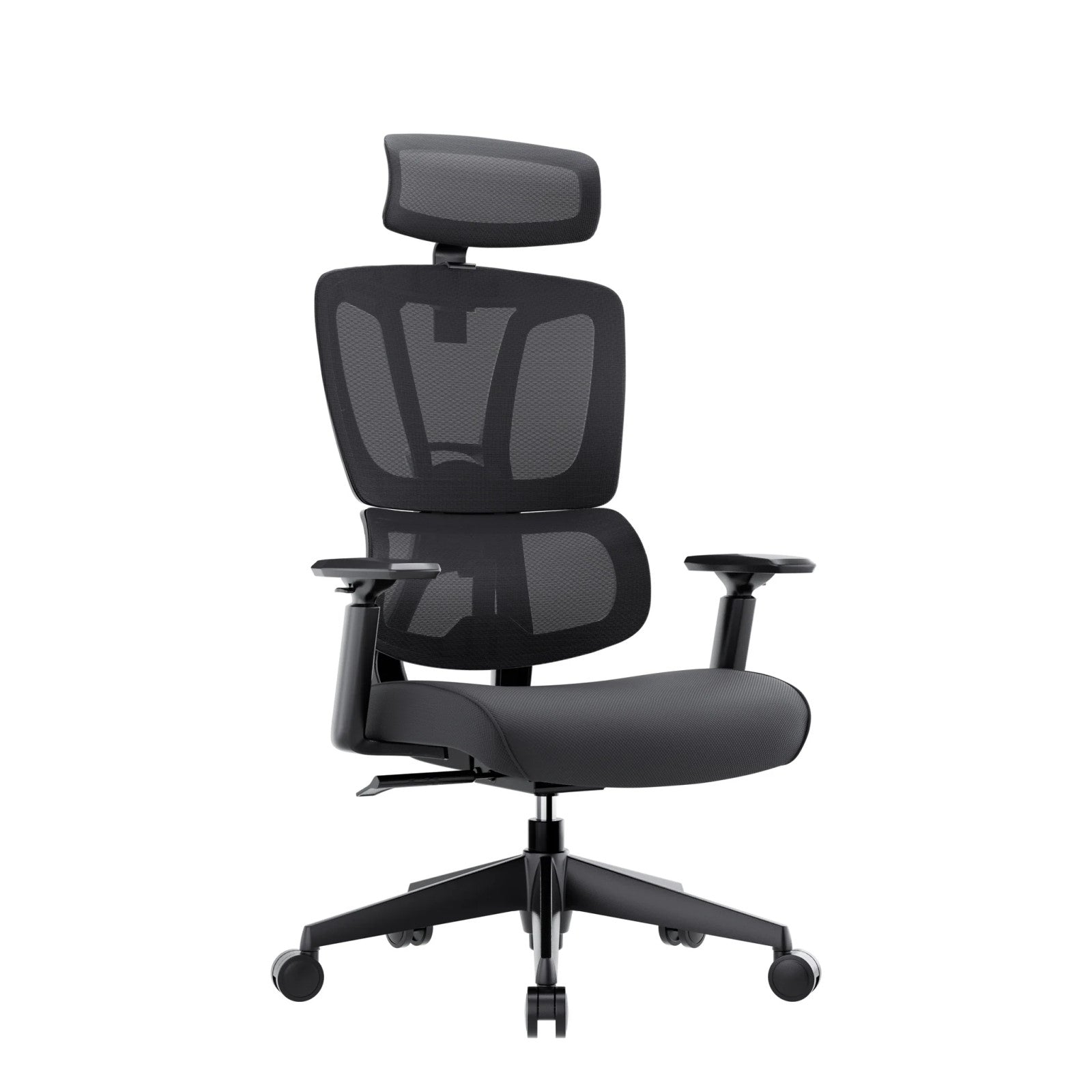 Mesh-Back Chair with Fabric Seat for Comfortable Workdays