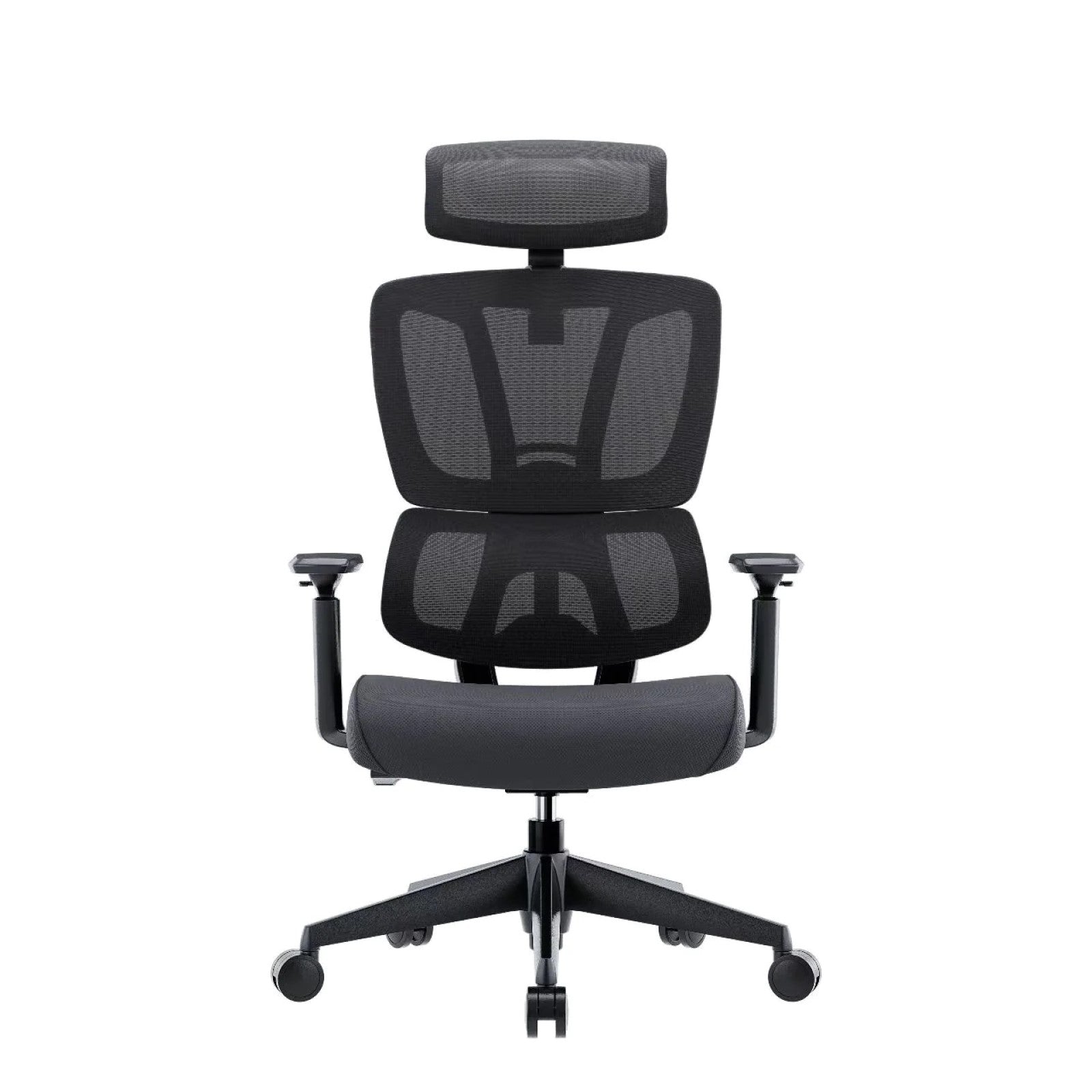 Mesh-Back Chair with Fabric Seat for Comfortable Workdays