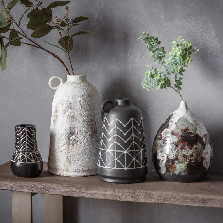 Monochrome Elegance in a Bottle Vase (Available in 2 Sizes)